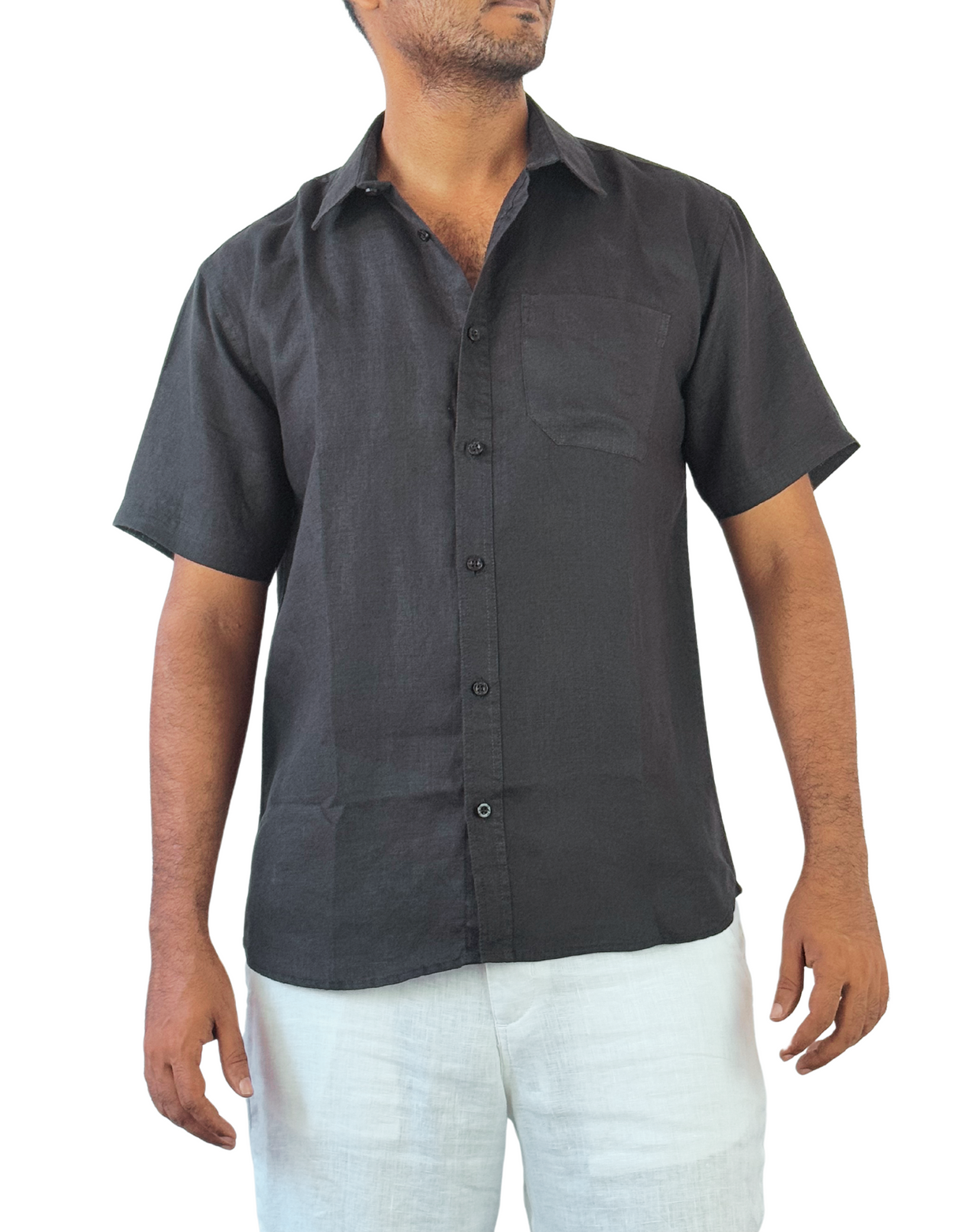 Shorts Sleeve Linen Slim fit Shirts by M&M Linen