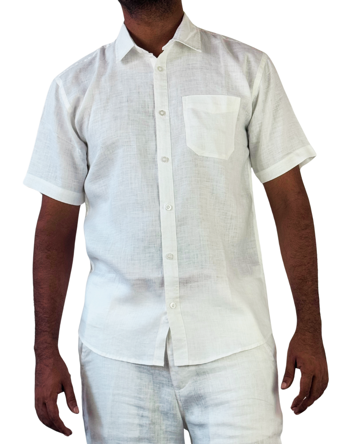 Shorts Sleeve Linen Slim fit Shirts by M&M Linen