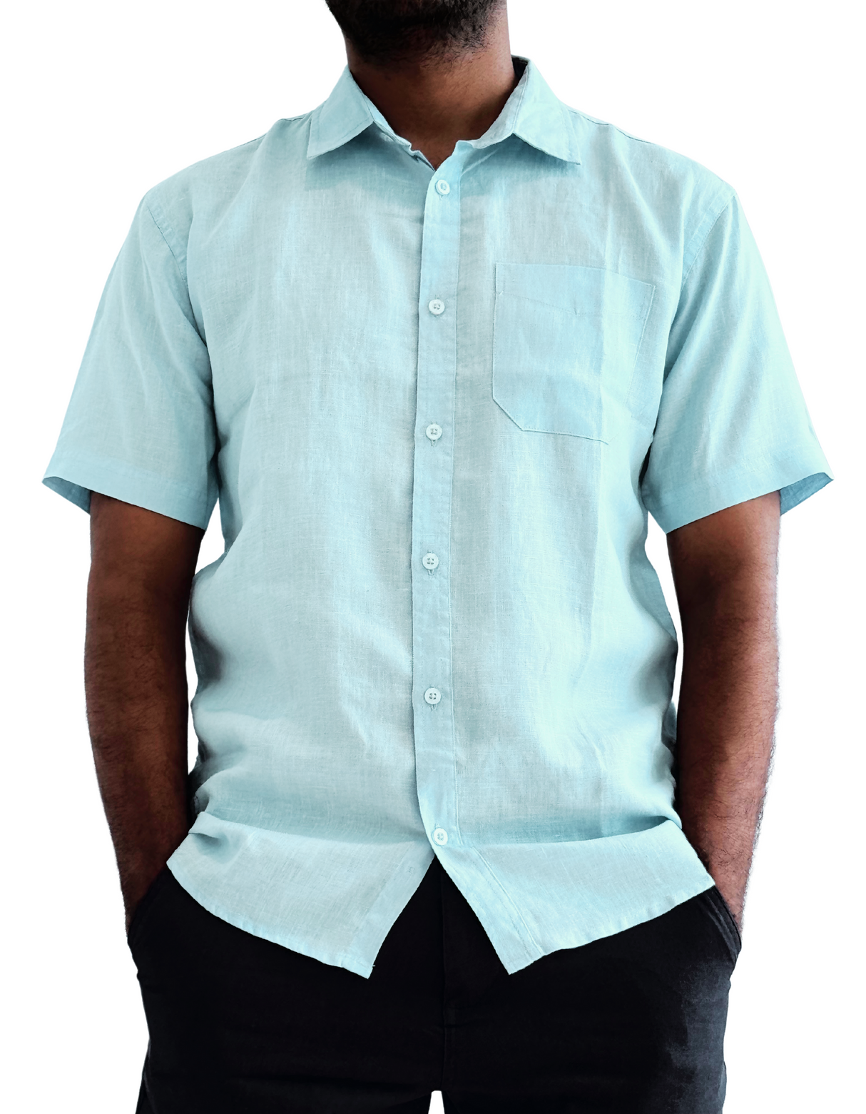 Shorts Sleeve Linen Slim fit Shirts by M&M Linen