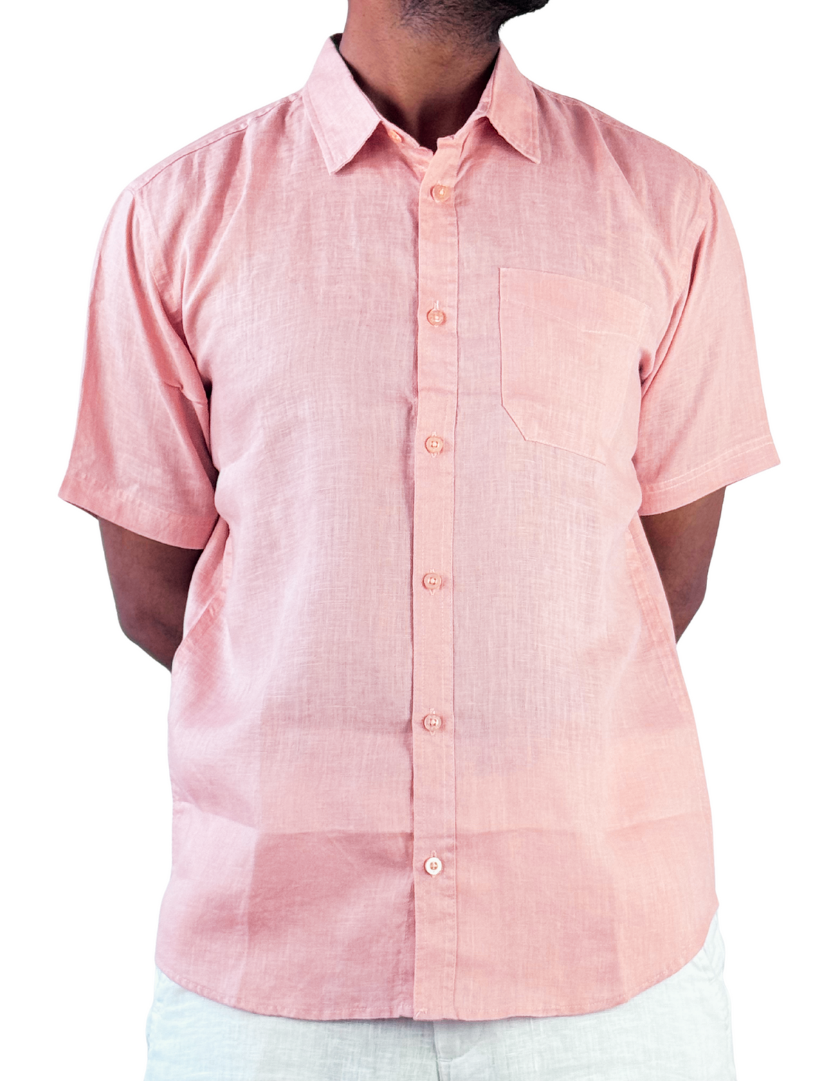 Shorts Sleeve Linen Slim fit Shirts by M&M Linen
