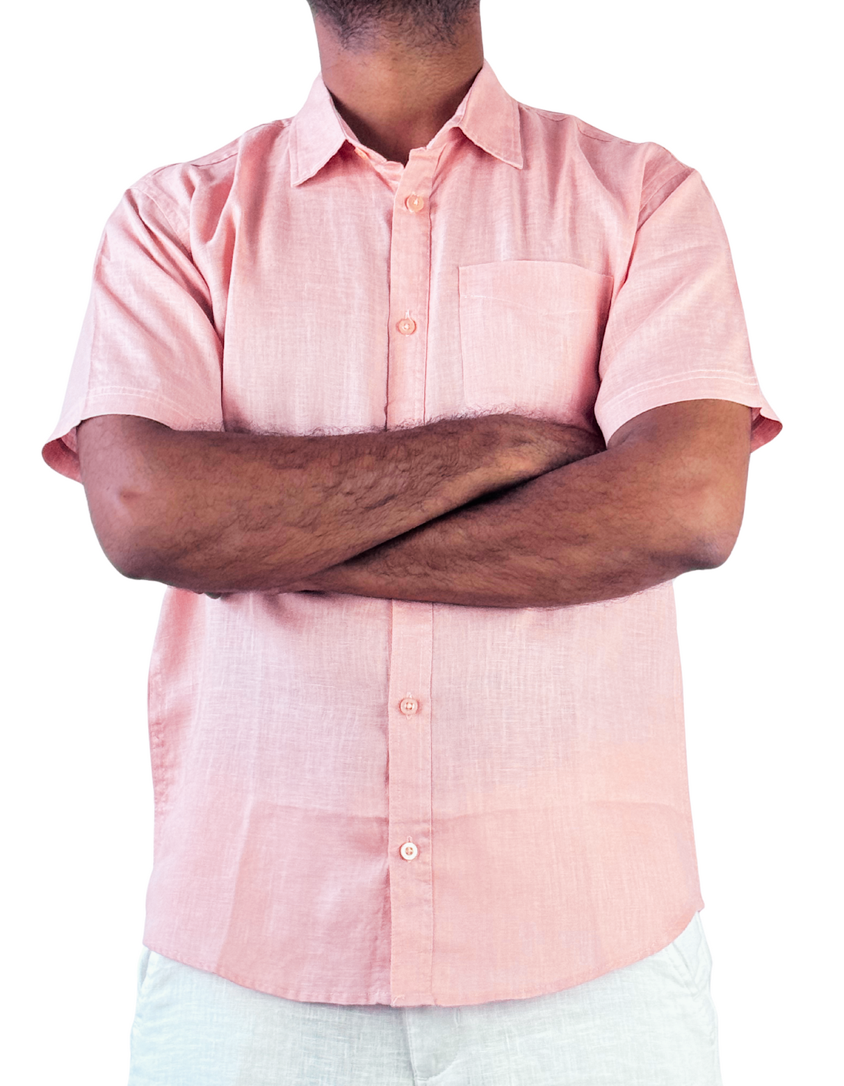 Shorts Sleeve Linen Slim fit Shirts by M&M Linen