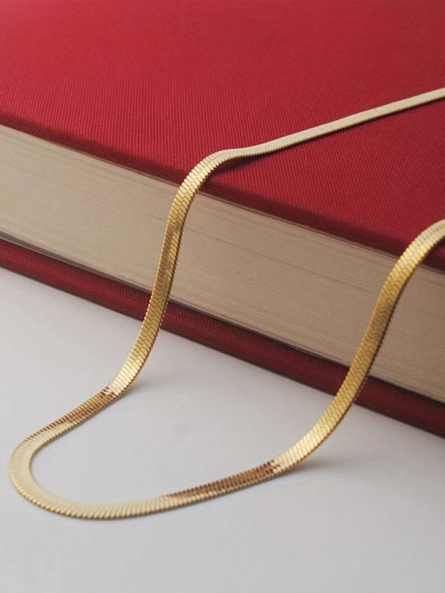 Unisex Stainless Steel Snake Chain Necklace - 55cm * 3cm