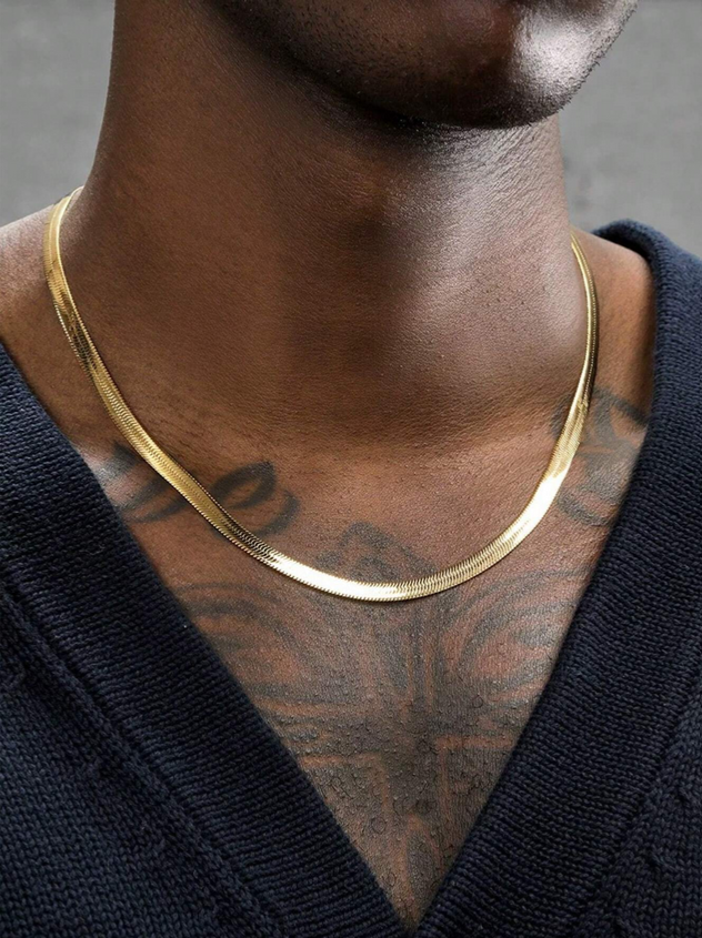 Unisex Stainless Steel Snake Chain Necklace - 55cm * 3cm