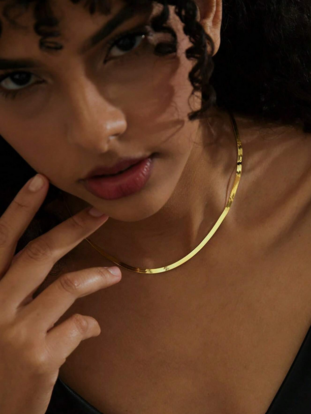 Unisex Stainless Steel Snake Chain Necklace - 55cm * 3cm
