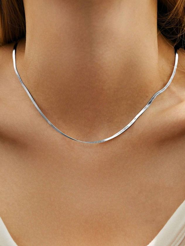Unisex Stainless Steel Snake Chain Necklace - 55cm * 2cm