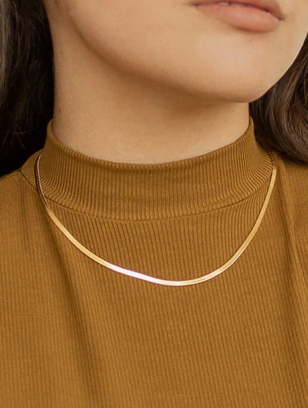 Unisex Stainless Steel Snake Chain Necklace - 55cm * 2cm
