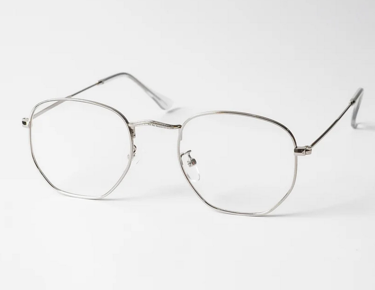 Hexagon Lite Nerd Clear Glasses