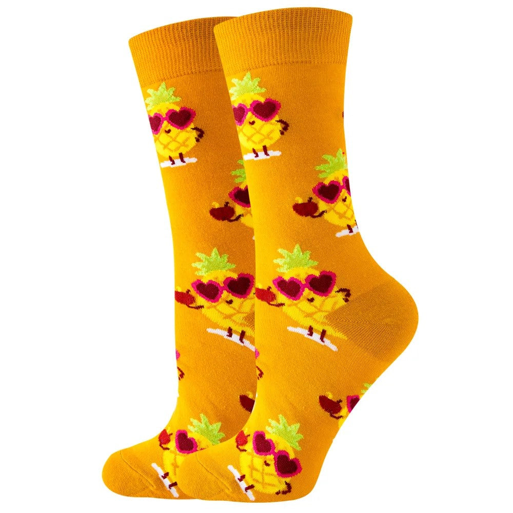 Sunny Pineapple Designer Socks