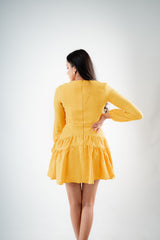 V - Neck Rib Mini Dress by Chiara Clothing (Copy)