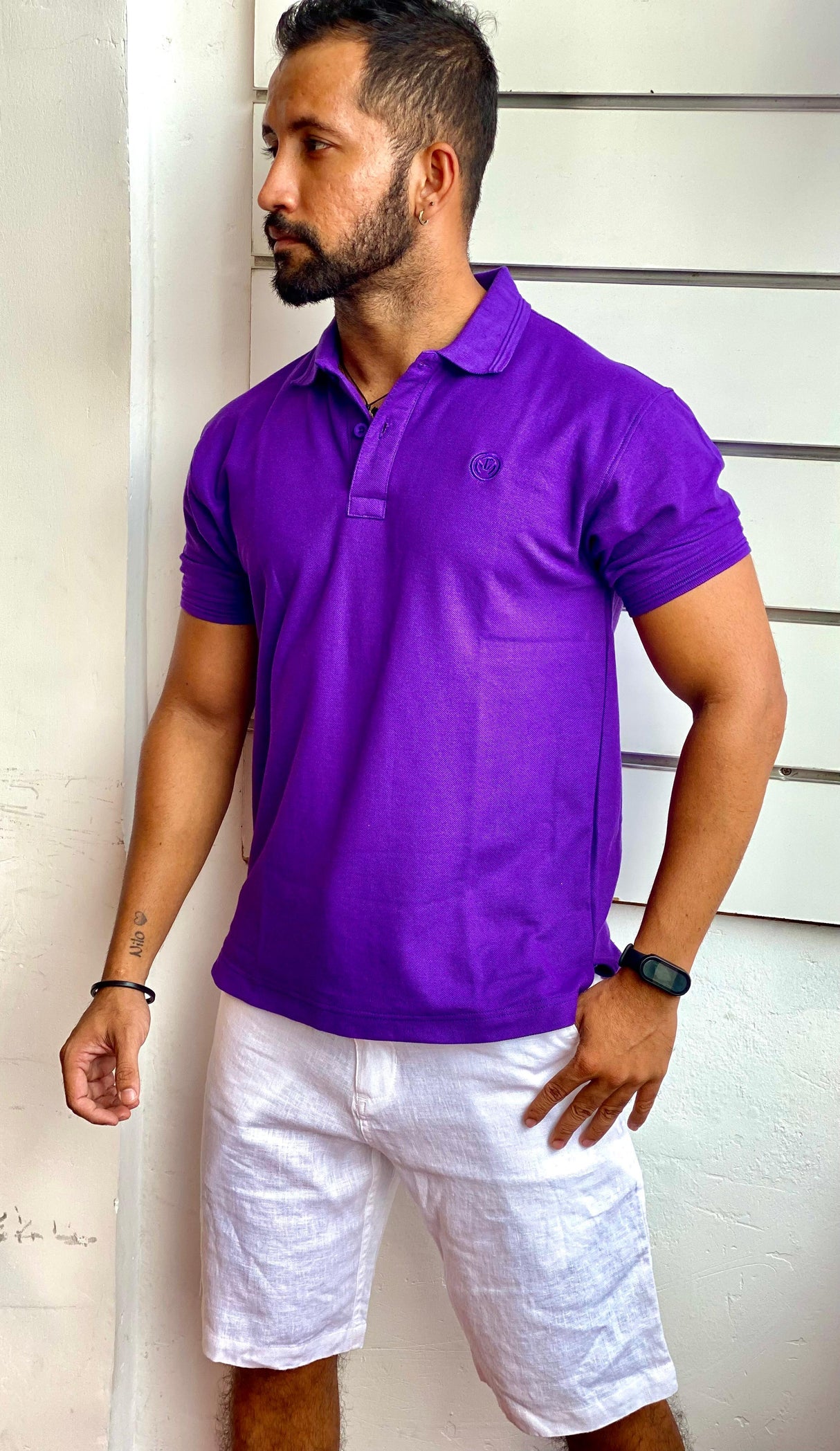 Short Sleeve Polo T-Shirt by M&M Linen