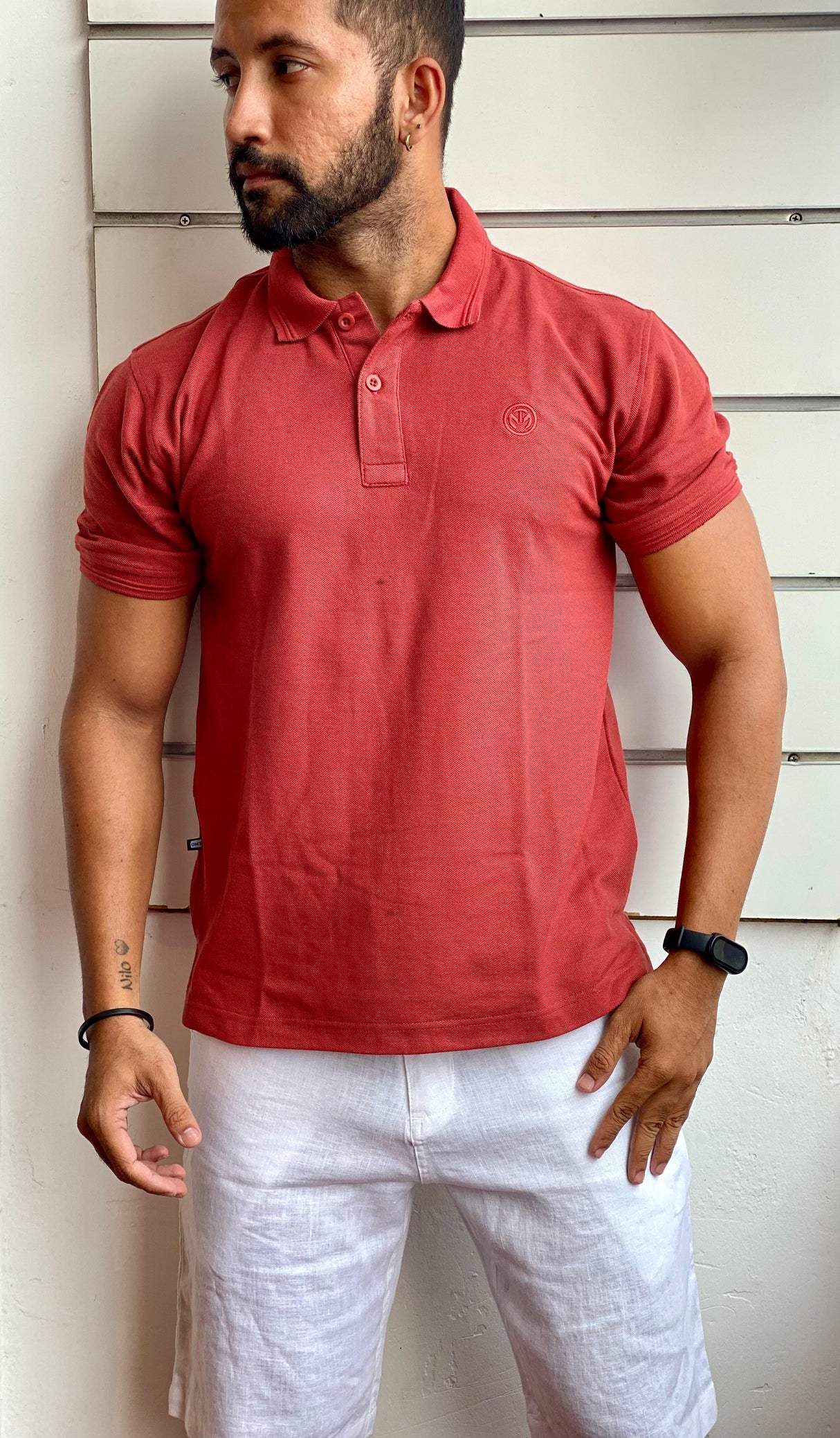 Short Sleeve Polo T-Shirt by M&M Linen