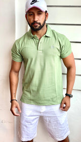 Short Sleeve Polo T-Shirt by M&M Linen
