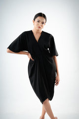 Batwing Short Sleeve Mini Dress by Chiara Clothing