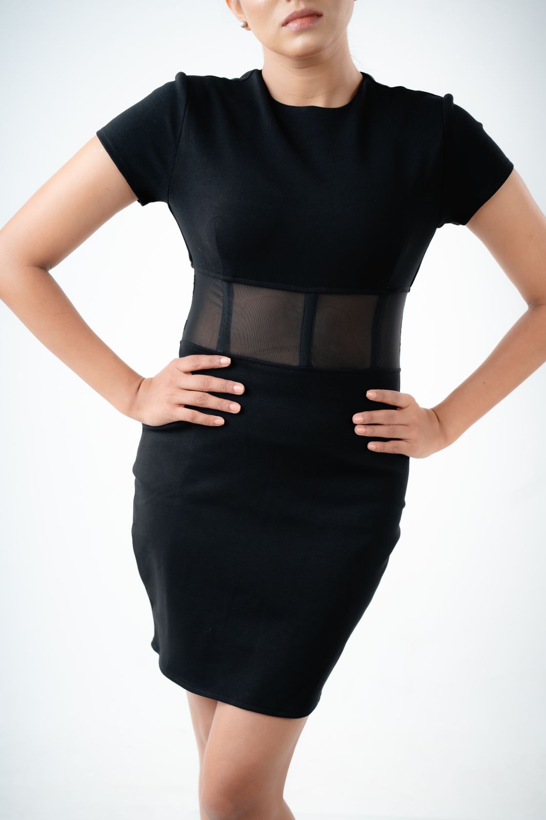 Short Sleeve Bodycon Mini Dress by Chiara Clothing