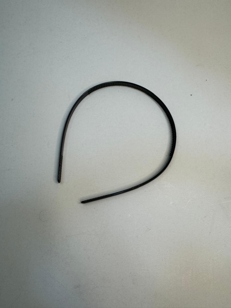 Plain Black Alice Band with grip (2 Bands)