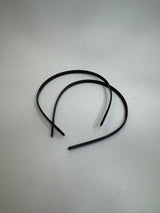 Plain Black Alice Band with grip (2 Bands)