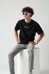 Oversized T-shirt Plain Black ZBK