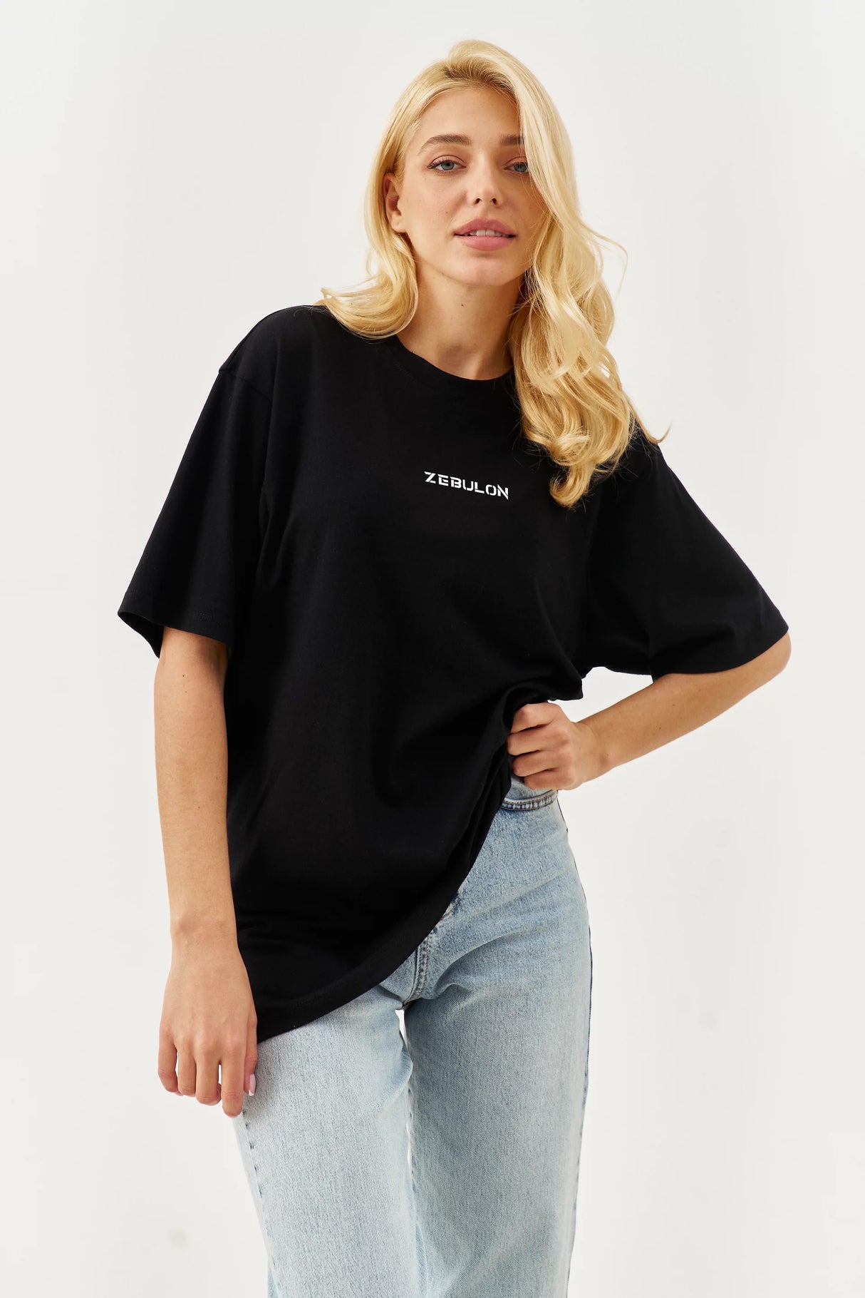 Oversized T-shirt Plain Black ZBK